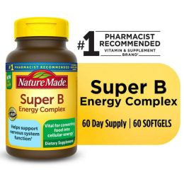Nature Made Super B Energy Complex Softgels;  Dietary Supplement;  60 Count