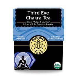 Buddha Teas - Organic Tea - Third Eye Chakra - Case of 6 - 18 Count