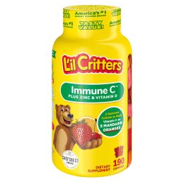 L'il Critters Immune C Kids Gummy Vitamin Supplement;  Fruit Flavored;  190 Count