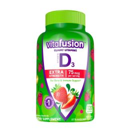 Vitafusion Extra Strength Vitamin D3 Gummy Vitamins;  Strawberry Flavored;  120 Count