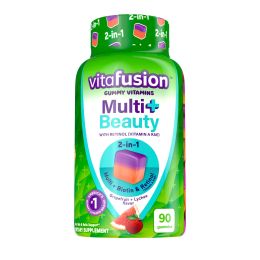 Vitafusion Gummy Vitamins;  Multi+ Beauty 2-in-1 Benefits & Flavors;  90 Count