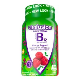 Vitafusion B12 Gummy Vitamins;  Raspberry Flavor;  60 Count