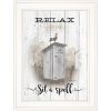 "Relax-Sit a Spell" By Billy Jacobs, Ready to Hang Framed Print, White Frame