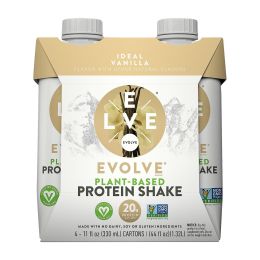 Evolve Ideal Vanilla Protein Shakes - Case of 3 - 4/11 OZ
