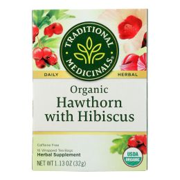 Traditional Medicinals Organic Heart Tea - Hawthorn with Hibiscus - Case of 6 - 16 Bags
