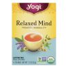 Yogi Relaxed Mind Herbal Tea Caffeine Free - 16 Tea Bags - Case of 6