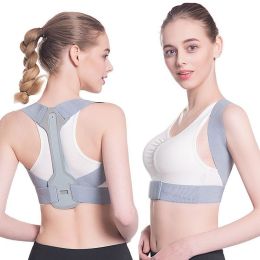 Posture Corrector; Adjustable Back Posture Correction Strap For Humpback Correction (Order A Size Up) (Color: Grey, size: S)