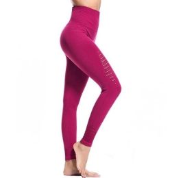 High Waist Lightweight Leggings Yoga Pants (Color: Rose, size: US-S)