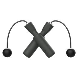1pc Cordless Adjustable Jump Rope With Weighted Ball For Outdoor Fitness Sports; For Home Workout (Color: Gem Black)