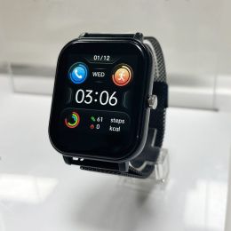 H10 smart watch Bluetooth call bracelet Heart rate Blood pressure Sports Health P8 smart watch (Color: Black steel)