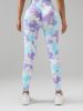 Tie Dye Scrunch Butt Lifting Seamless Leggings For Women High Waist Yoga Pants, Tummy Control Running Workout Tight