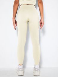 Butt Lifting Yoga Leggings Workout High Waist Tummy Control Ruched Booty Pants (Color: White, size: S)