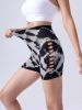 4 Pack High-Waisted Yoga Shorts For Women, Fitness Leggings, Moisture-Wicking, Breathable And Stretchy