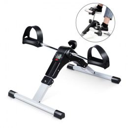 Indoor Under Desk Arms Legs Folding Pedal Exercise Bike With Electronic Display (type: Exercise & Fitness, Color: As show the pic)