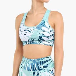 Women's Padded Sports Bra Fitness Workout Running Shirts Yoga Bra Athletic Tops (Color: Light Blue, size: XXL)