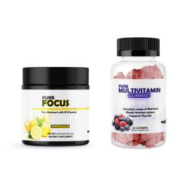 Energy Bundle Pre-Workout and Multi-Vitamins (Pre-Workout: Pure Focus, Multi-Vitamins: Pure Multivitamins Gummies)