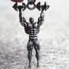 Men's Fitness Dumbbell Muscle Male Pendant Titanium Steel