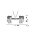 Exercise Fitness Dumbbell Necklace Barbell Lovers Pendant