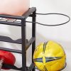 Sports Equipment Basketball Organizer with Hooks & Baskets
