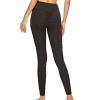 Womens Leggings High Waist Side Pockets Yoga Leggings Workout Tights